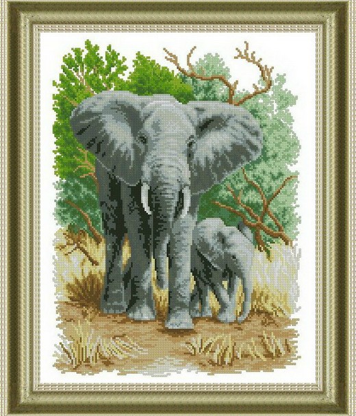 母子情深十字绣