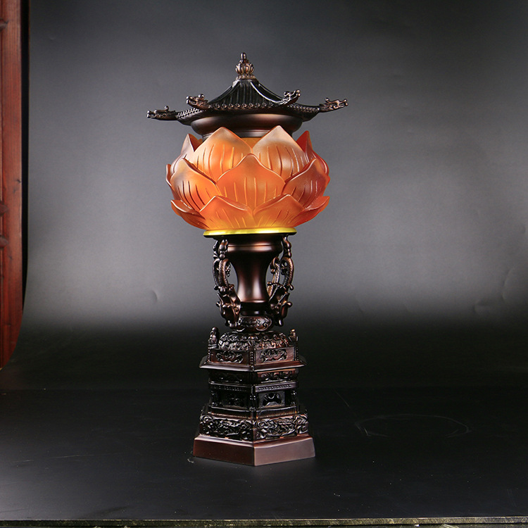 佛教用品 古法琉璃 佛灯 插电 琉璃灯 宫灯宝莲灯 新品
