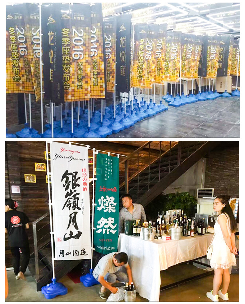 厂家批发户外3米伸缩注水旗杆3m注水底座刀旗旗杆广告旗杆