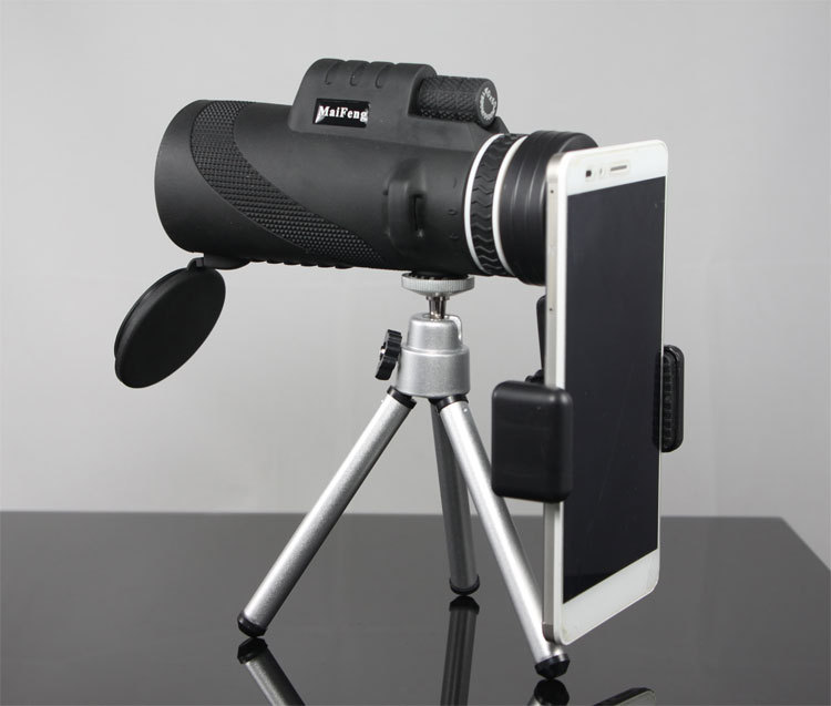 连接手机拍照用弹簧夹 接单筒望远镜辅助摄影手机夹子 塑料 轻便