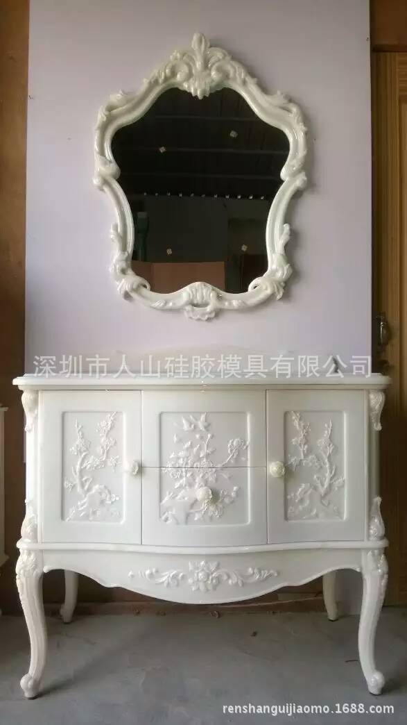 浴室玉石仿大理石洗脸盆洗漱台硅胶模具 浴室镜框相框硅胶模具