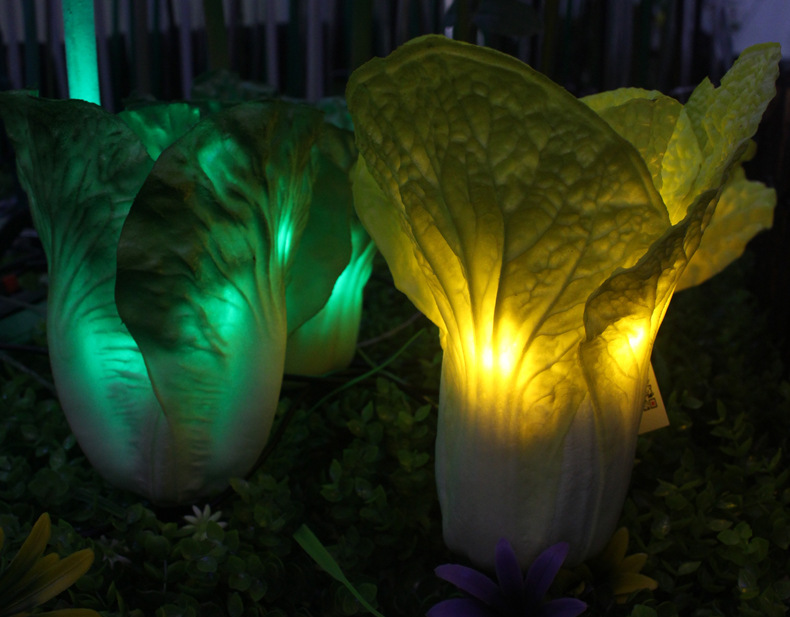 led户外仿真植物装饰灯 草坪庭院白菜灯 仿真大白菜 景观灯花雕