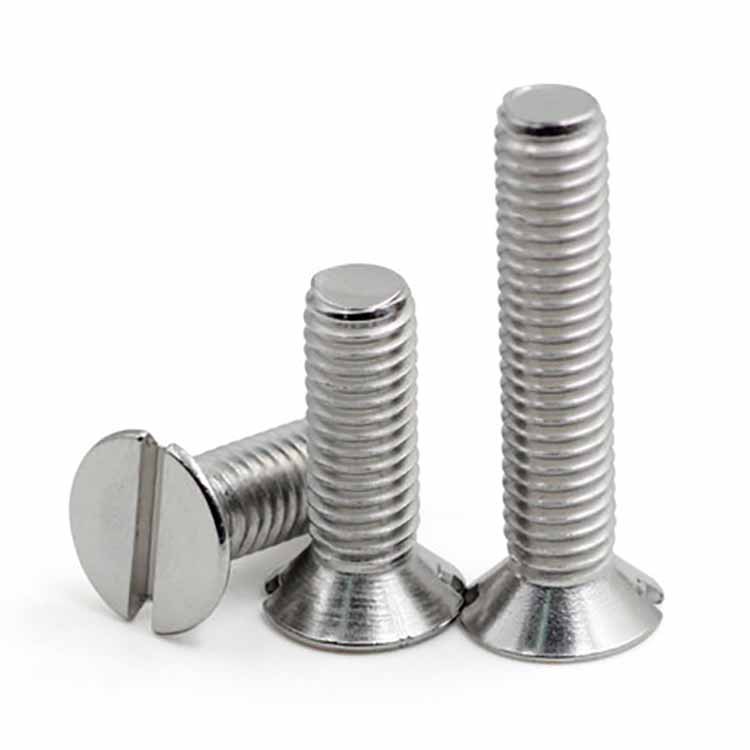 一字沉头螺丝平头机螺钉304/316不锈钢gb68m8*12/75m10*25/30/60