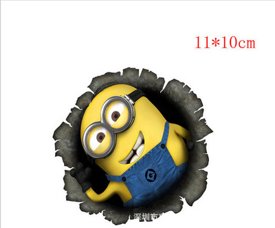 d-580外贸汽车小黄人贴纸 神偷奶爸油箱警示贴子弹壳油箱盖车身贴