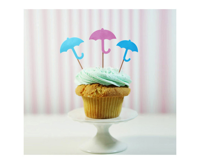 烘焙坊热卖创意可爱小雨伞派对节庆甜品蛋糕插牌装饰布置品