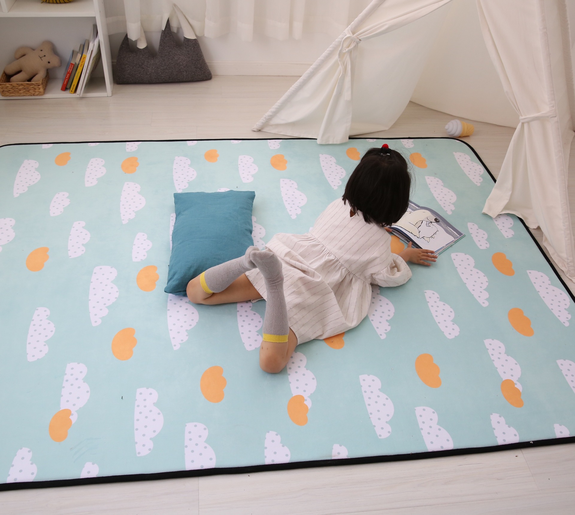 一件代发批发代理卡通儿童宝宝婴幼儿加厚绒防滑海绵爬行垫地垫