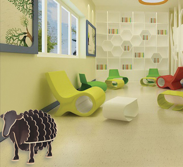 环保木质可爱绵羊创意书架 动物造型儿童个性家具摆件 幼儿园装饰