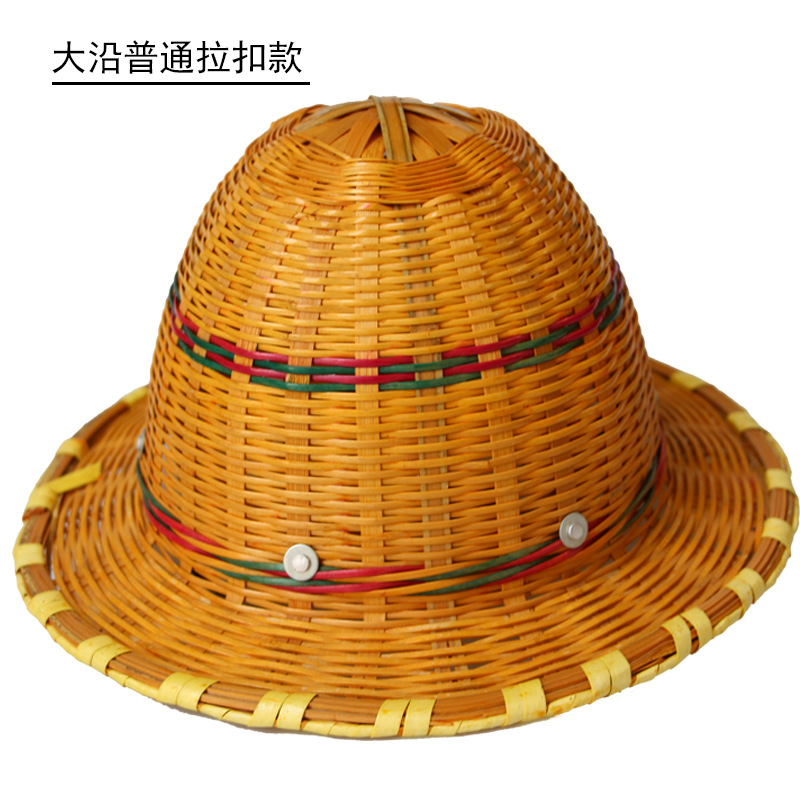 Safety Helmet Bamboo Hat Summer Construction Anti-Smashing Hat Bamboo Woven Worker Sun-Proof and Breathable Labor Protection Hat Wholesale