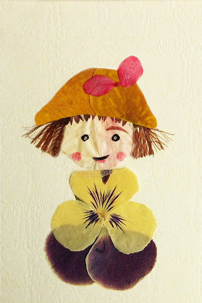 真朴苑天然植物押花画新款手贴植物手工diy制作卡通人物与十二生