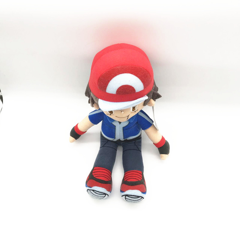 23cm抱精灵球坐姿小智毛绒玩具娃娃 卡通公仔生日礼物玩偶