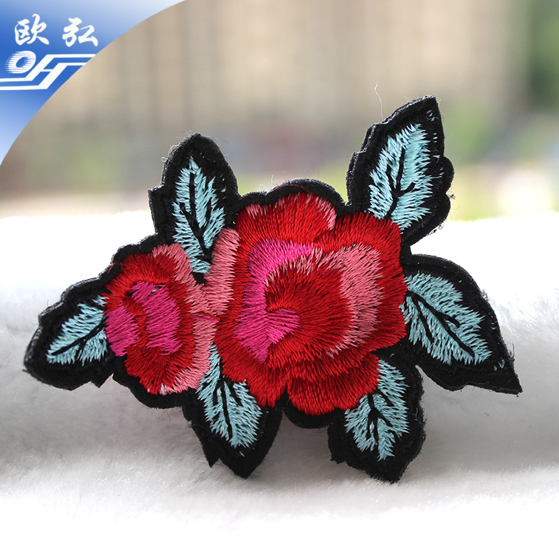 厂家生产绣花标毛巾绣电脑刺绣布贴包边定做来样制版免费设计包邮