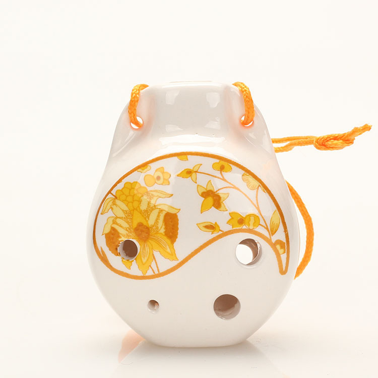 景德镇陶瓷饰品可吹瓷笛陶笛带乐谱高音 中音 c调瓷笛哨子jxo004