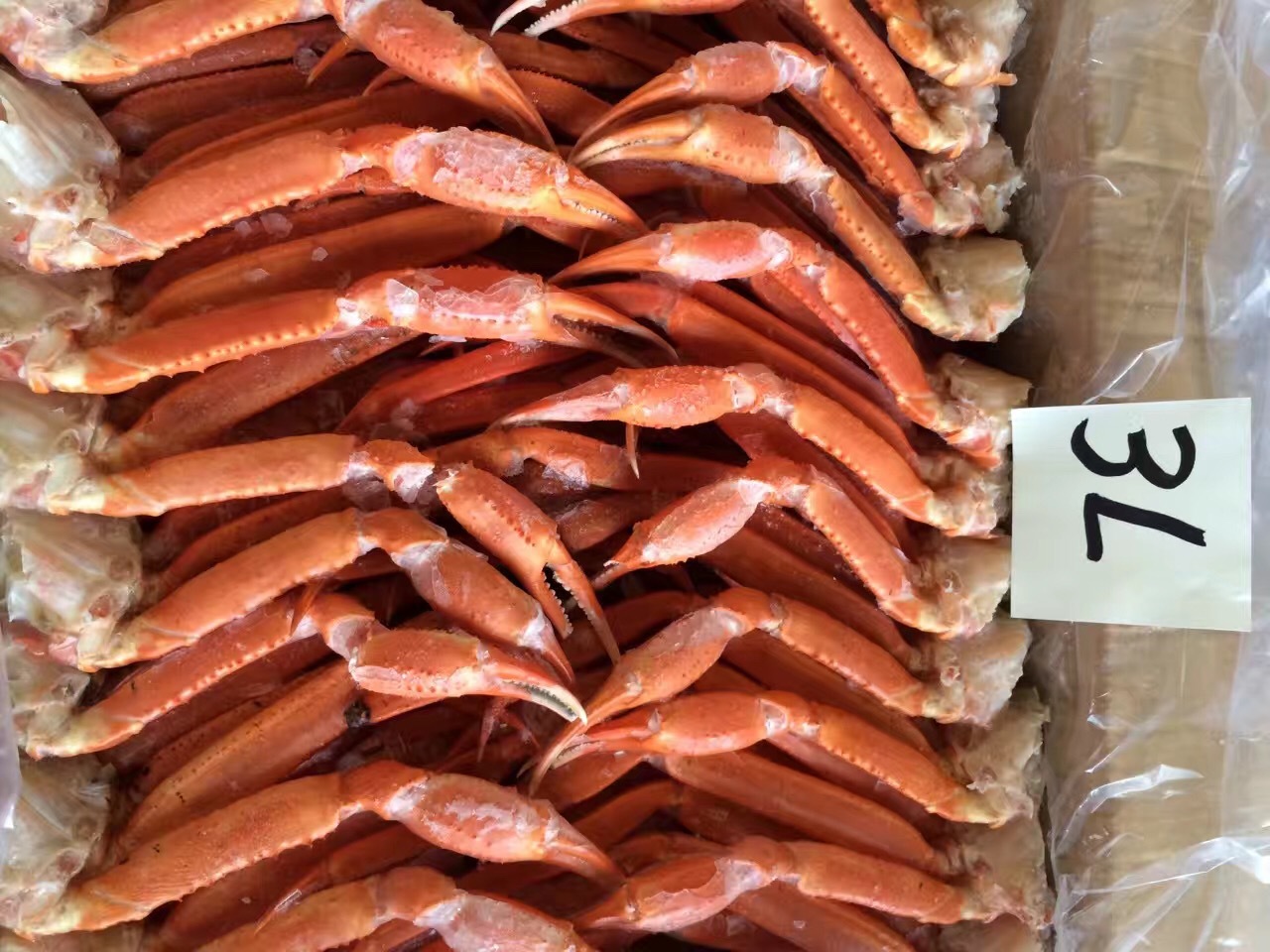 朝鲜红蟹腿雪蟹腿自助餐酒店批发冷冻蟹腿一手货源 l号8kg/件