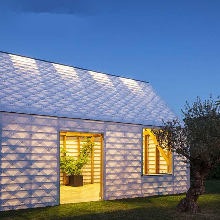 华厦绿宝湖蓝pc阳光板中空板蜂窝板双层阳光板温室大棚