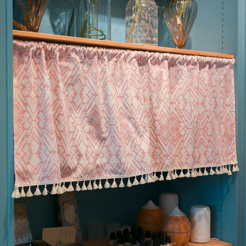 民族风异域风情门帘半帘短门帘柜帘布防尘免打孔半截帘子短门帘