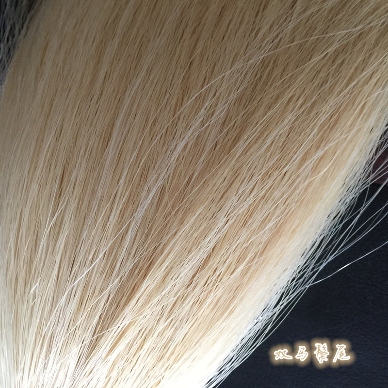 安平厂家供应白色提琴弓毛 马尾弓毛长73-78cm