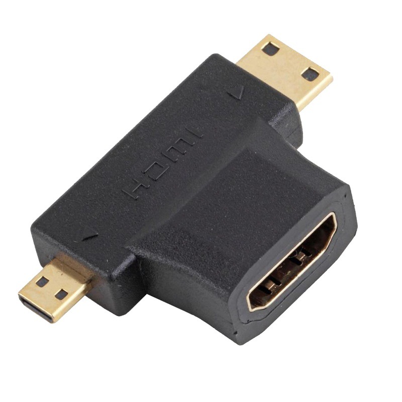 迷你hdmi hdmi 三合一转接头 hdmi母/micro / mini hdmi adapter