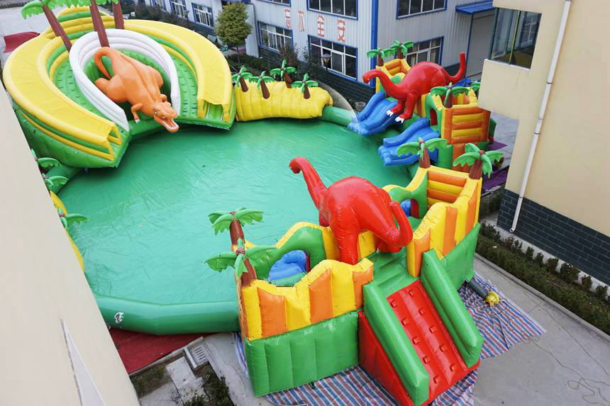【充气城堡】户外移动充气城堡 儿童游乐水上滑梯欢乐水世界