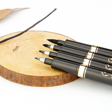 创意智牌秀丽笔软头笔抄经书毛笔练字书法美术签到笔-