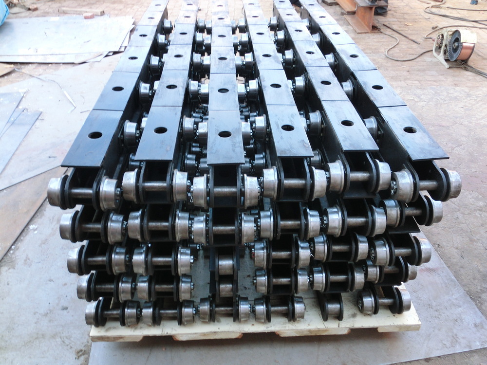 304不锈钢工业传动链条 滚珠传送链条 耐高温承重强 定制直板链条