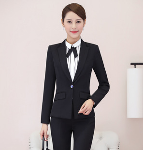 国税局工作服秋冬女西服ol女士正装面试工装长袖西装工作服三件