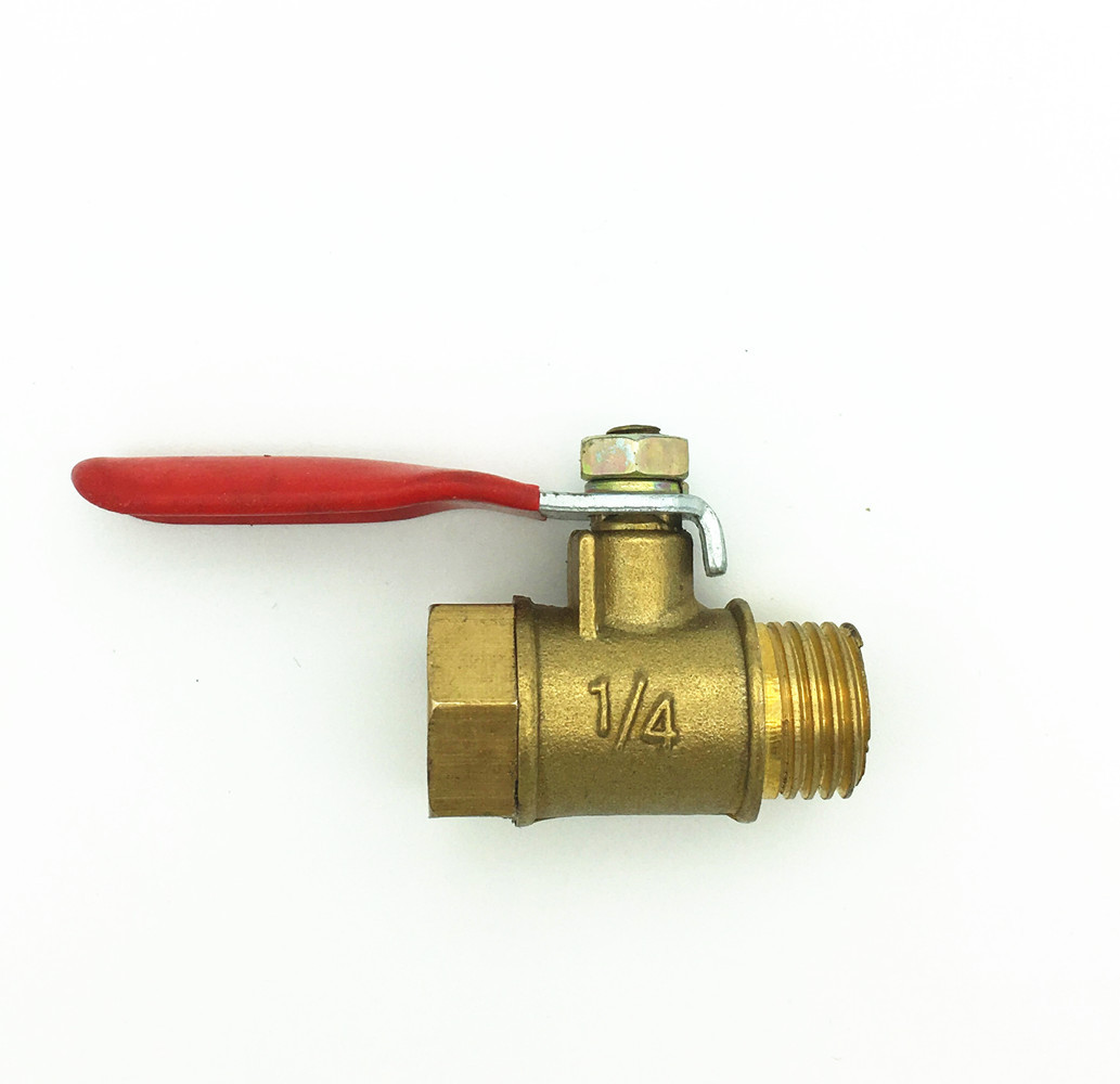 厂家直销 1/4内外螺纹 黄铜 红柄小球阀 可订做 低价