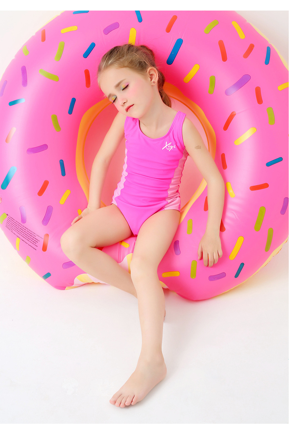 2017新款 儿童竞速女童游泳衣三角连体学生泳装 欧美跨境一件代发