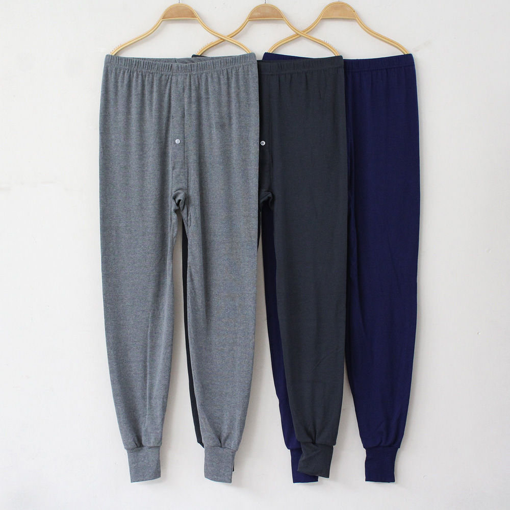 男女纯棉秋裤单件秋冬中老年宽松线裤棉毛裤加肥加大保暖打底裤全