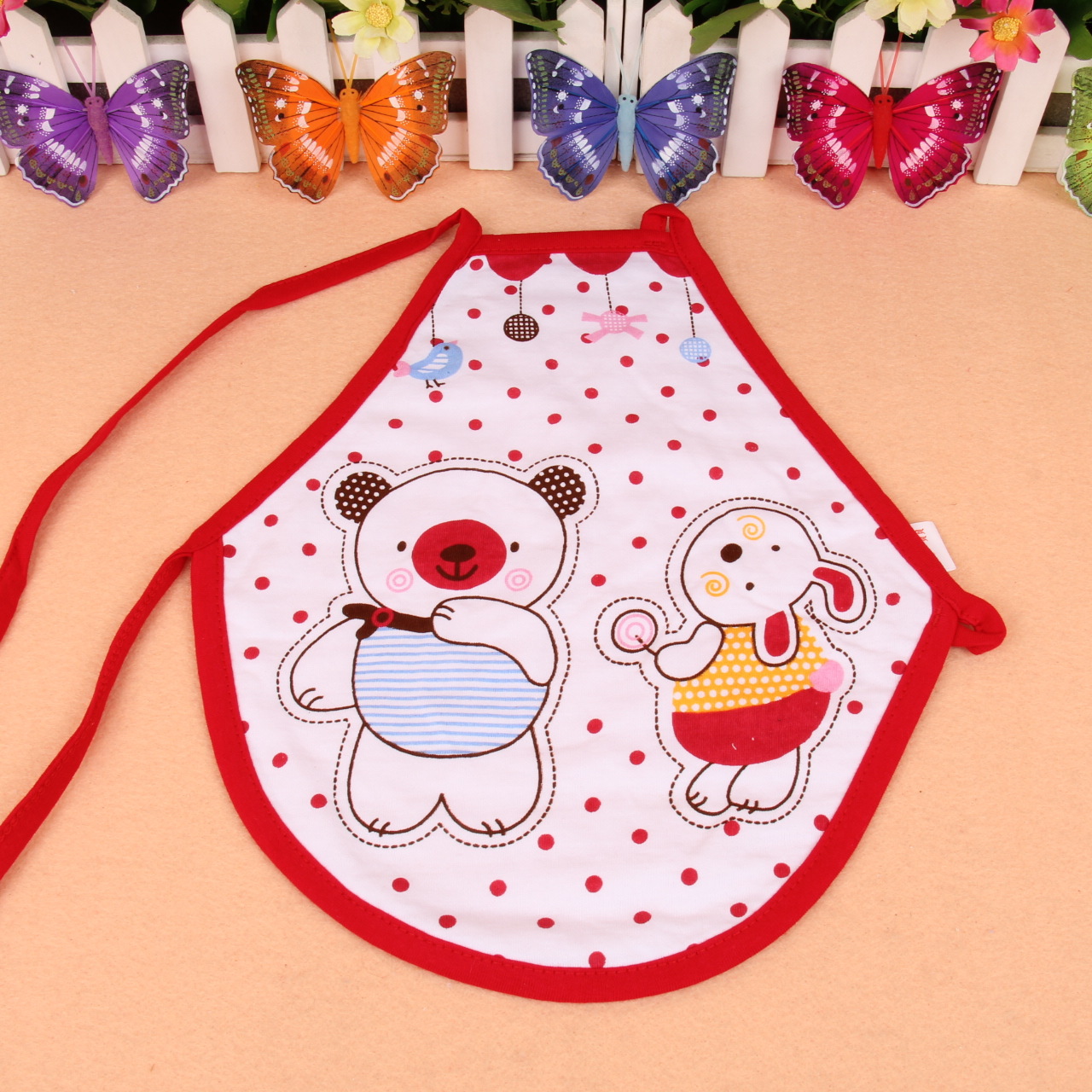 瑞福贝贝婴幼儿宝宝夏季卡通印花纯棉薄肚兜 0—2岁