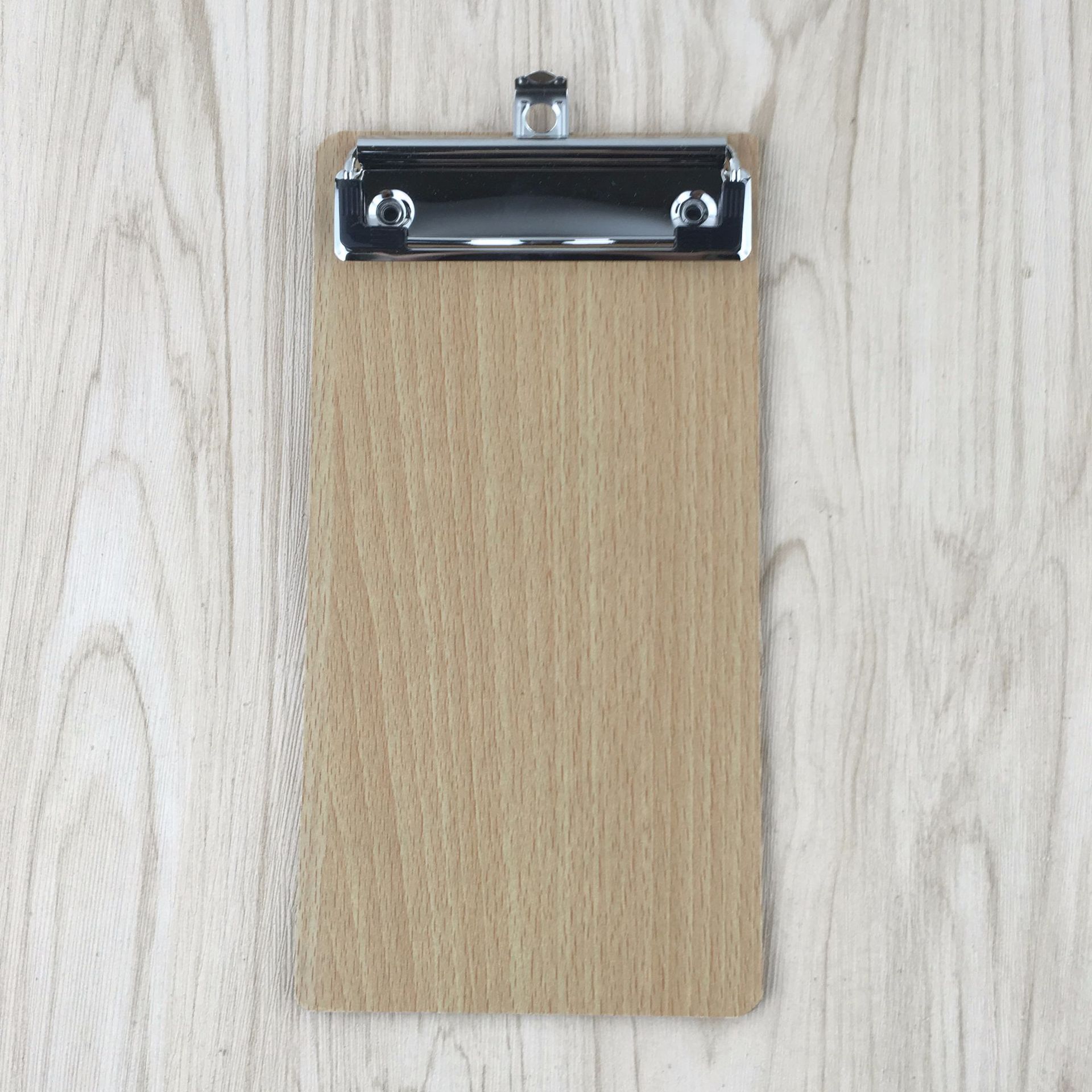 48k平头木板夹厚度4mm高密度 写字板夹定制logo厂家 208*108mm