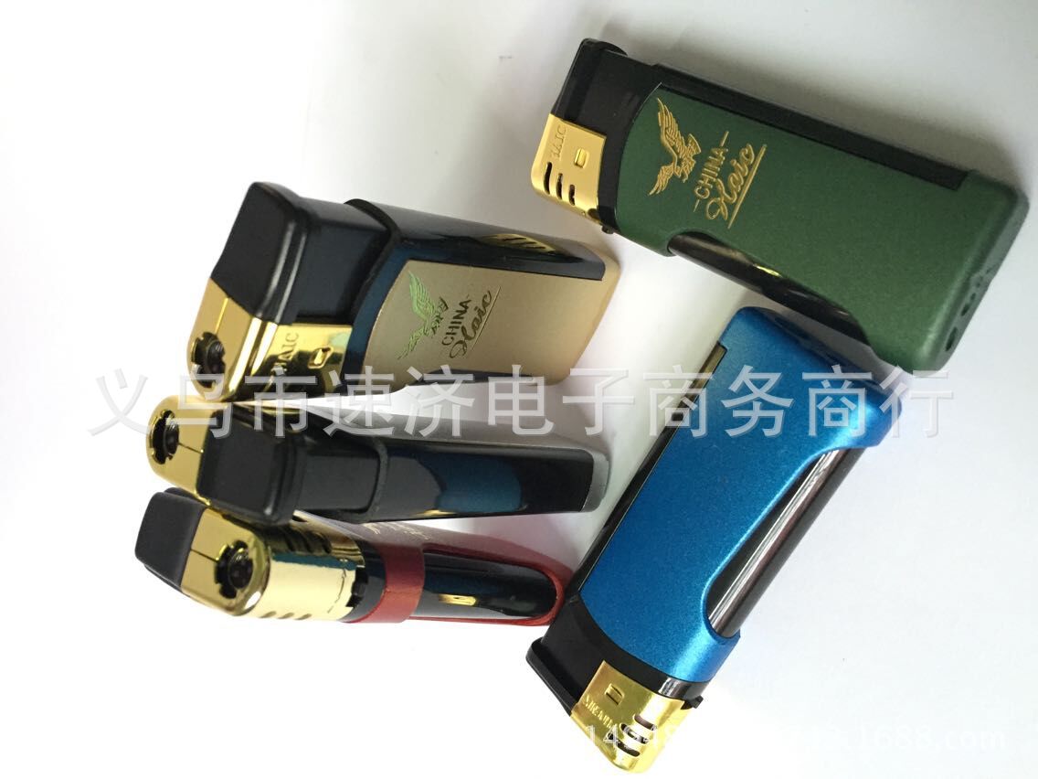 鱼头机个性定制 磨砂明火一次性塑料 印刷广告 可充气打火机 定做