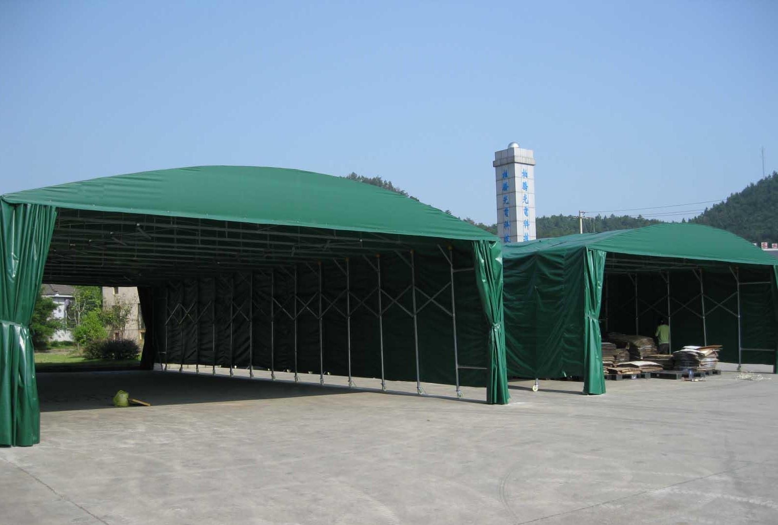 厂家定做 大型活动伸缩遮阳棚 大排档伸缩雨棚 大型仓库推拉篷