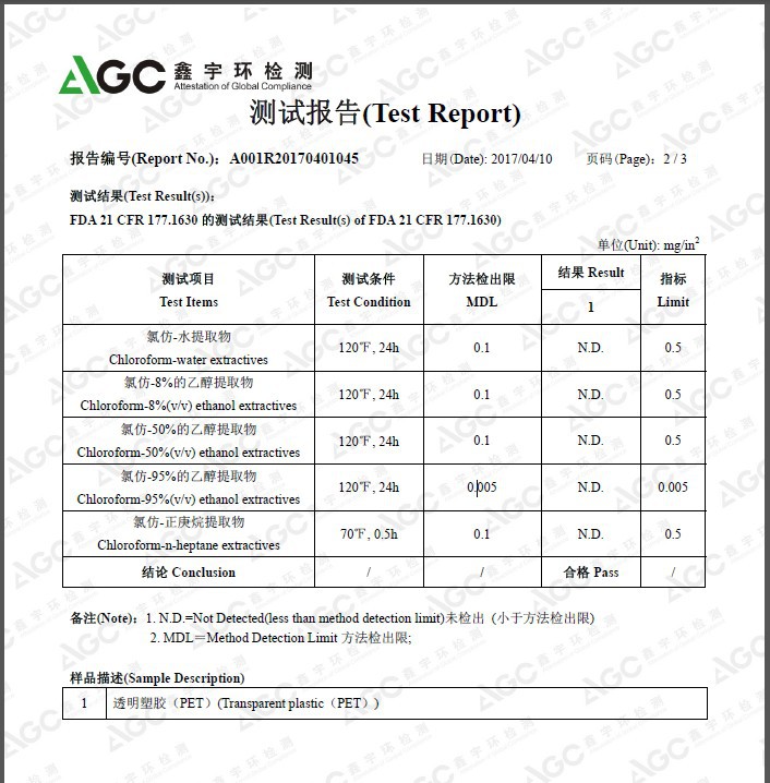 塑料产品出货检验报告图片