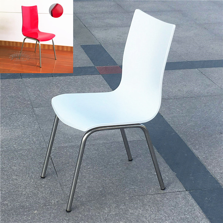 批发展会椅子白色烤漆曲木椅中西餐厅餐椅洽谈培训办公会议椅包邮