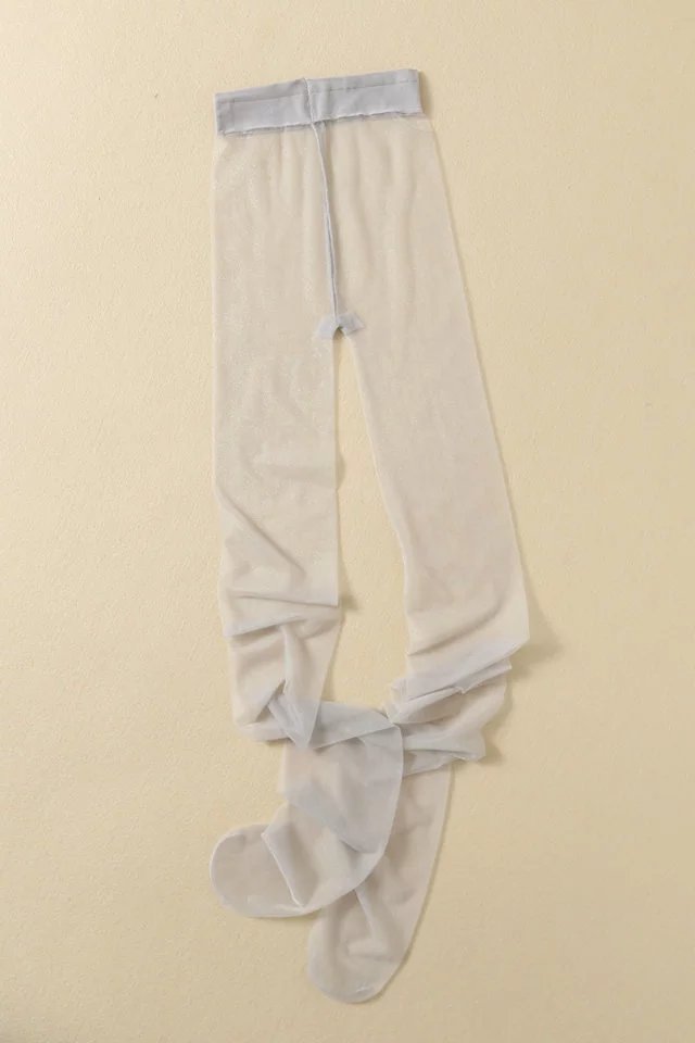 2d一线t档性感隐形全透明 珠光微闪脚尖透明情趣开档丝袜连裤袜