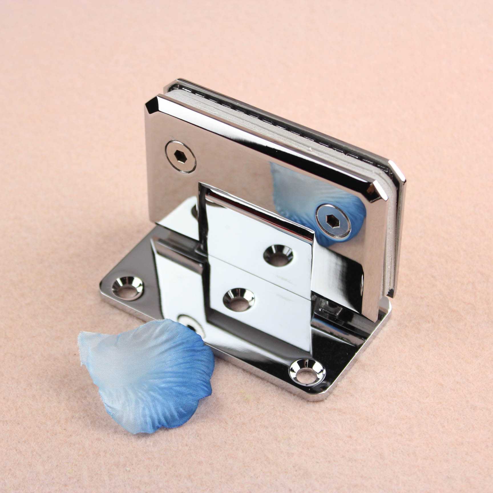 90度玻璃夹浴室夹 门用合页铰链隔断码 淋浴房系列五金配件