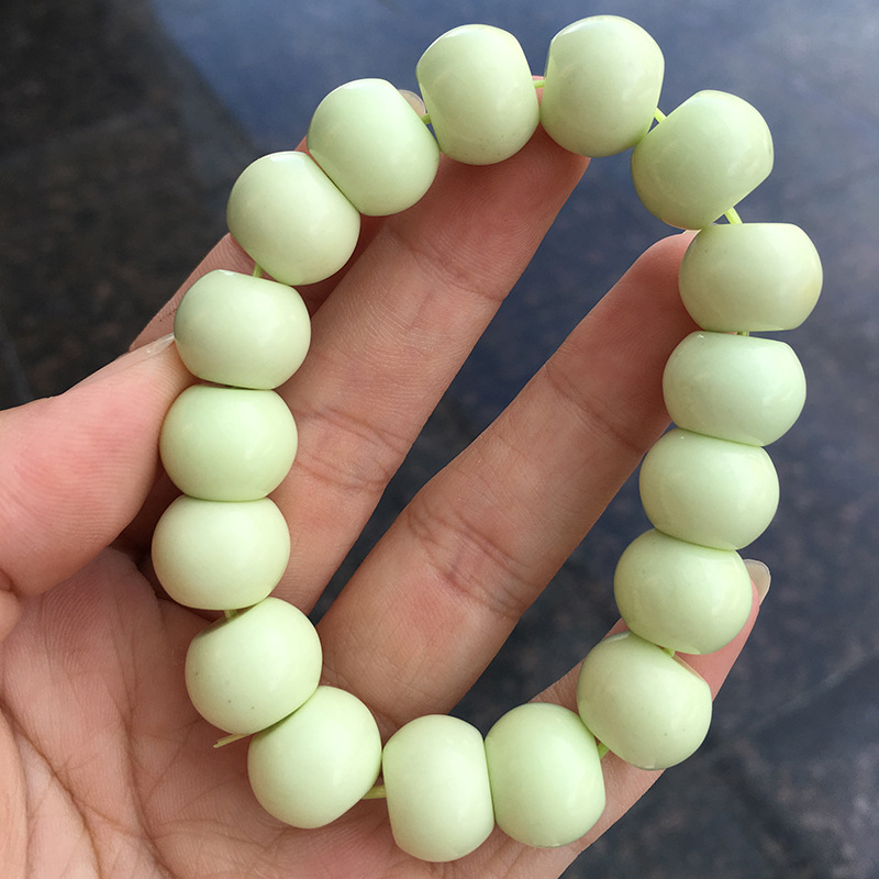 2017新款天然柠檬松石手链 11*15mm 一条63克11*14mm一条74克批发