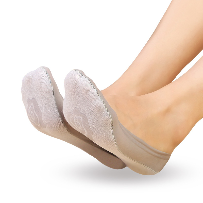 冰丝船袜女纯色棉袜高跟鞋袜子女韩版春夏季薄浅口硅胶防滑隐形