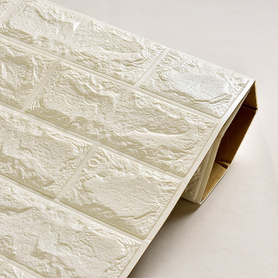 3d凹凸立体发泡砖纹墙贴纸 客厅宿舍幼儿园防水泡沫贴自粘壁纸