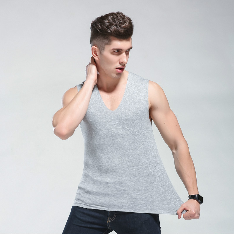 Spring and Summer Men's Modal Vest Seamless Tailor Men's Seamless Solid Color Sports Bottoming Shirt Factory Wholesale