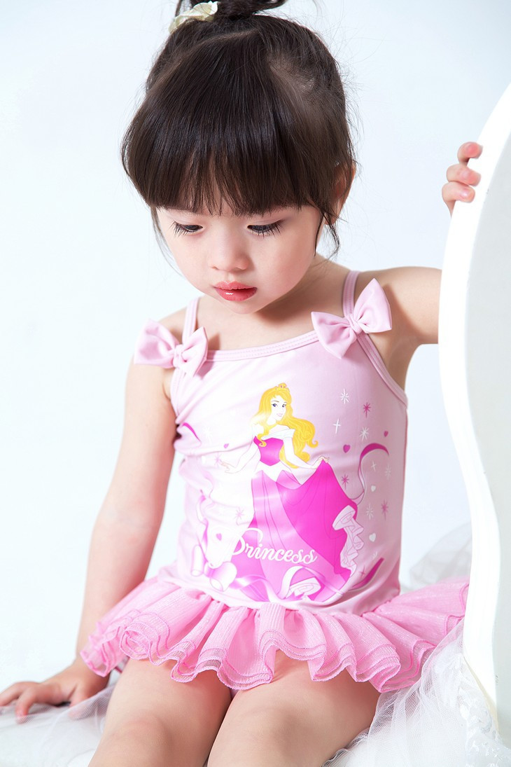 儿童幼儿女宝宝小童蓬裙韩版连体泳衣公主裙2岁4岁6岁泳装舞蹈裙