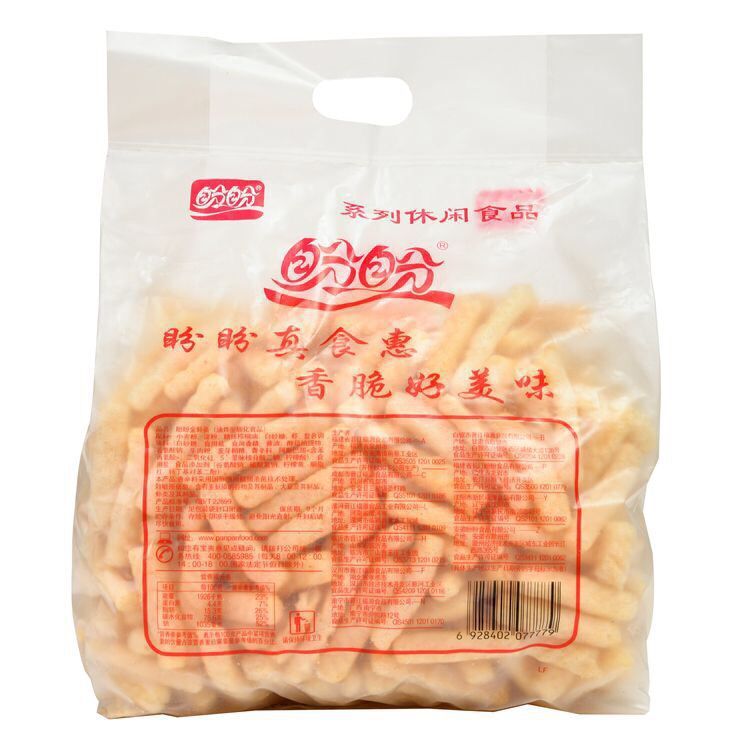 盼盼膨化休闲零食虾条2斤 虾片 虾条 膨化小零食 整箱2斤*6袋/箱