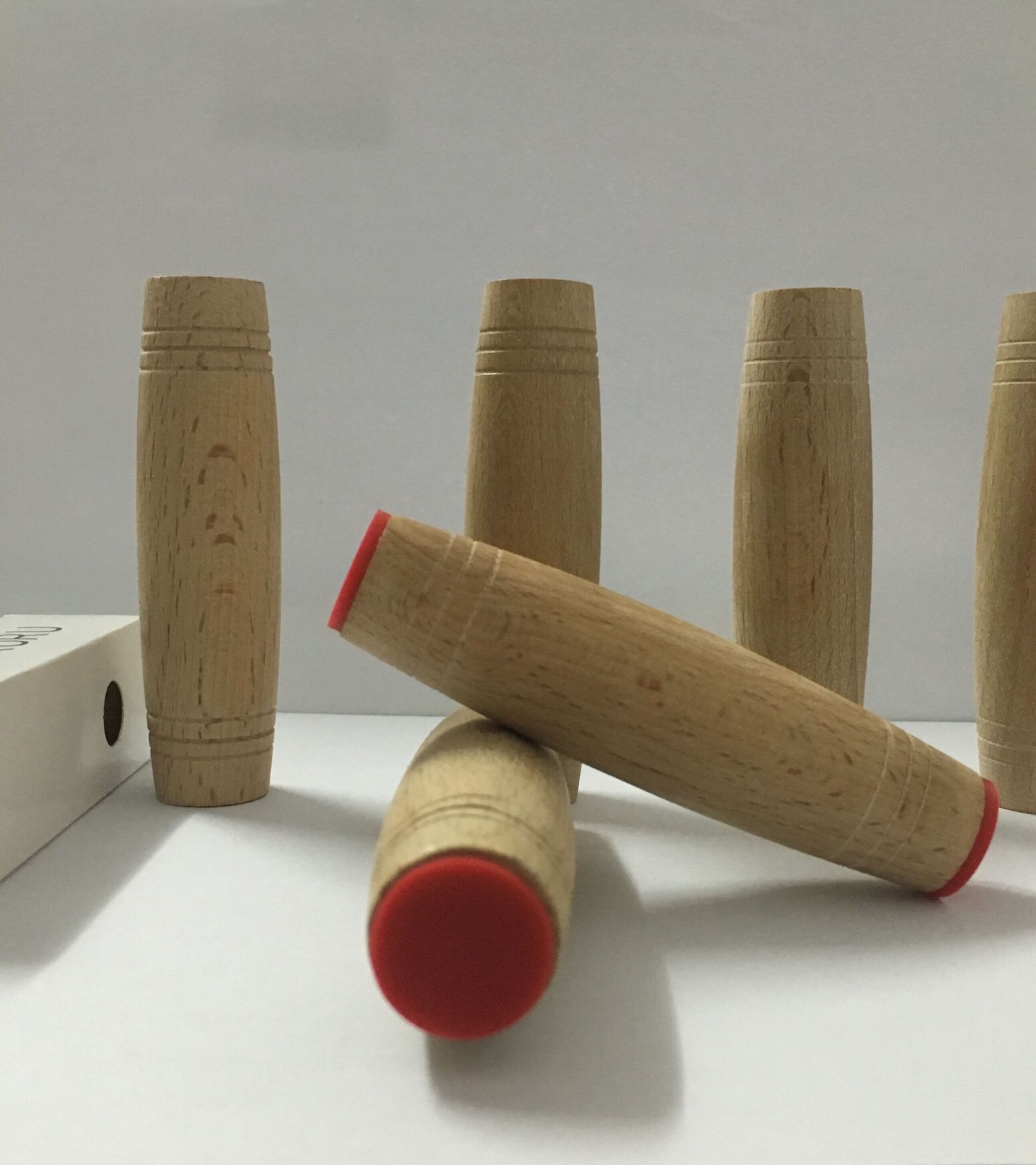 榉木原色mokuru桌面翻转棍 达摩棒 木棒棒 自卫棒 木头不倒翁棒