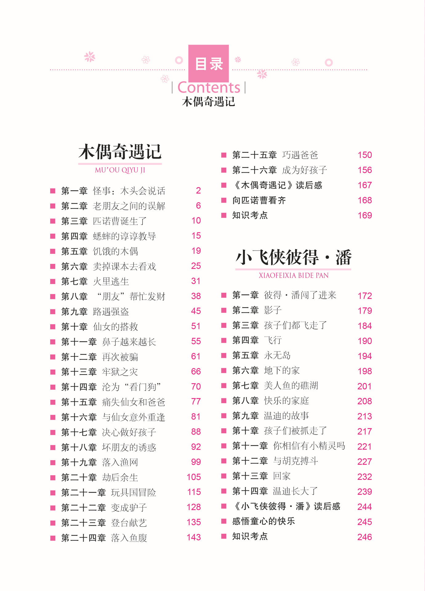 木偶奇遇记 目录