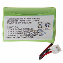 SD-7501 800MAH3.6V无绳电话电池子母机电池组可充电池