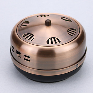 特大号加厚纯铜艾灸盒随身灸全铜温灸器温灸器具艾炙罐熏艾盒精