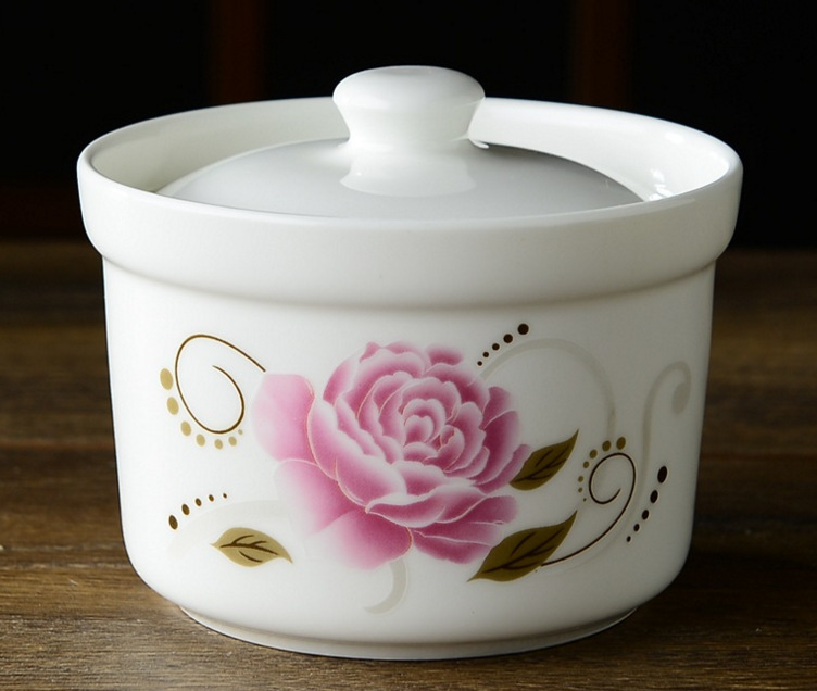 陶瓷小炖盅隔水炖盅燕窝炖品养生炖盅 原味蒸饭蒸盅带盖日用炖盅