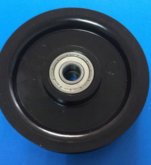 拉杆箱万向轮 轴承包胶滑轮家具配件 u型抽屉包胶轮定做