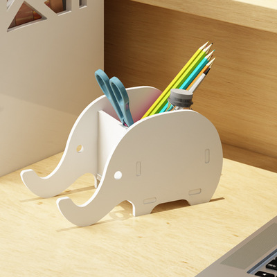 笔筒创意时尚可爱手机支架办公室多功能学生卡通笔座个性摆件