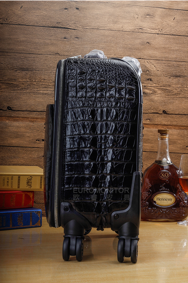 鳄鱼皮拉杆箱真皮旅行箱2017夏季新款支持分校一件代发el0002